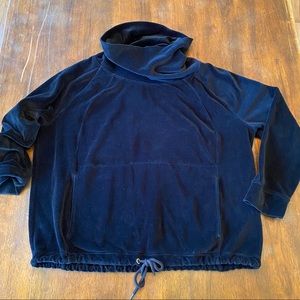 Athleta Cowl Neck Black Sweatshirt - Size XL